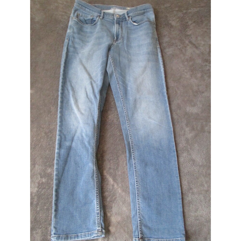 Faherty Pants Mens 30x30 (Fits 30x29) Blue Stretch Terry 5 Pocket Denim Jeans